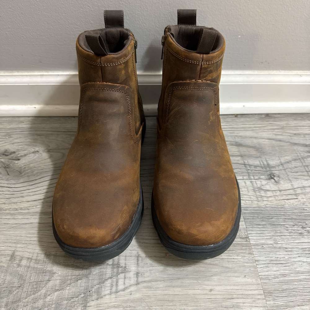 Skechers Extra Wide Fit Air Cooled Memory Foam Zip Up Boots. Men’s Size 9.5